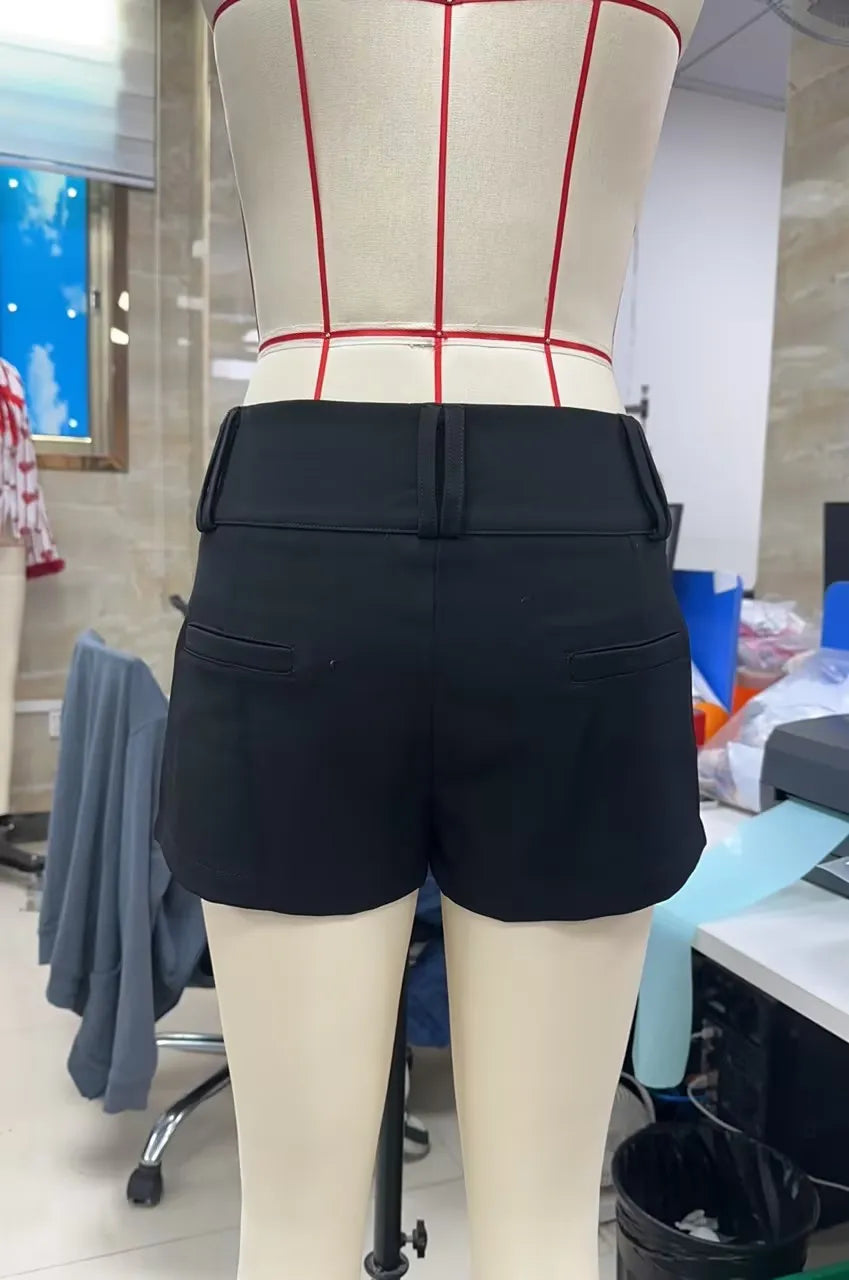VacationGrabs Womens Low Rise Shorts Casual Solid Color Tight Fitted Mini Boxer Shorts Bottom Stylish Summer Fashion Streetwear
