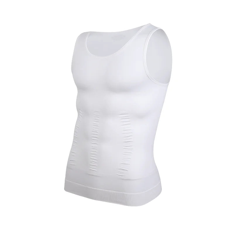 Mens Slimming Vest Shirt Abs Abdomen Body Shaper Slimming Tummy Control Gym Workout Compression Tank Top Sleeveless Shapewear