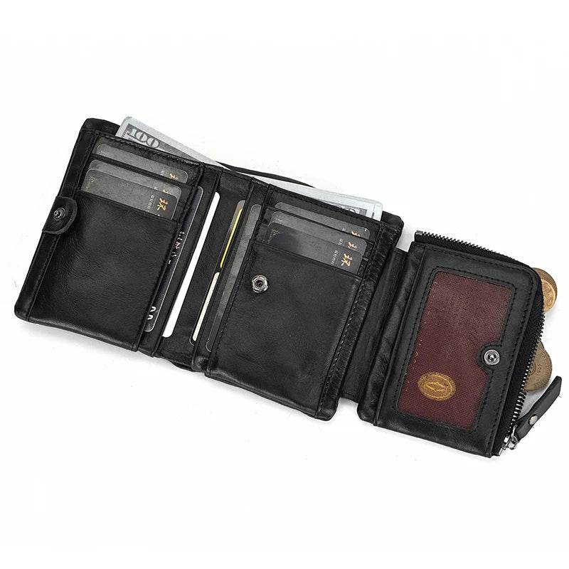 Luxury Designer Wallet for Men Card Holder Genuine Leather Purse - VacationGrabs