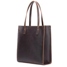 Large Designer Leather Briefcase Totes Cowhide Handbag - VacationGrabs