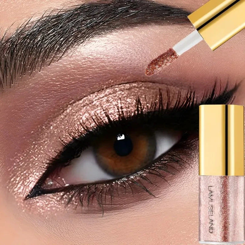 Silver Shimmer Liquid Eyeshadow, Waterproof Glitter Highlighter