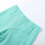 Tiffany Blue Blazer, Mini Skirt & Flare Trouser Separates