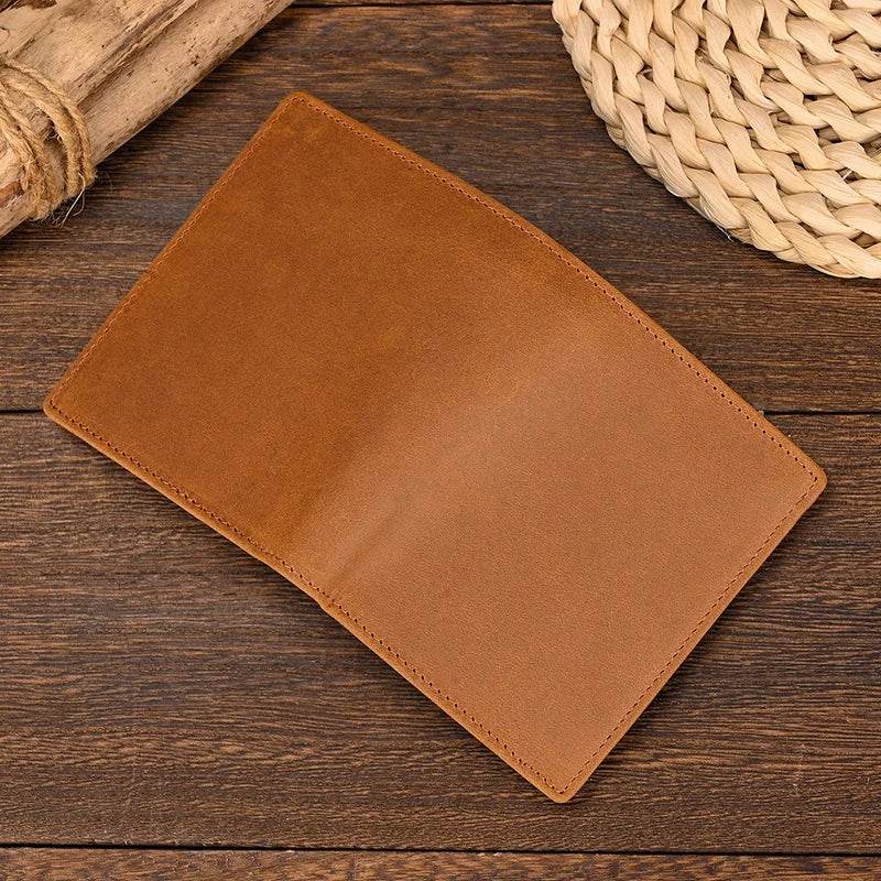 Leather Wallet for Men Crazy Horse Short Purse Multi Card Holder - VacationGrabs
