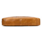 Maletín de cuero para hombre, bolso para portátil de 15,6", cuero de capa superior