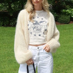 VacationGrabs Casual Knitted Cardigan Women Solid Color Sweater Long Sleeve Loose Outcoat Autumn Winter Tops Lady Streetwear