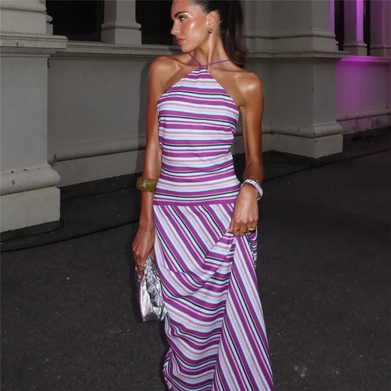 VacationGrabs women's striped and maxi dress, perfect for summer outings