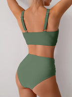 Women's High Waist Push Up Bikini Set for Travel