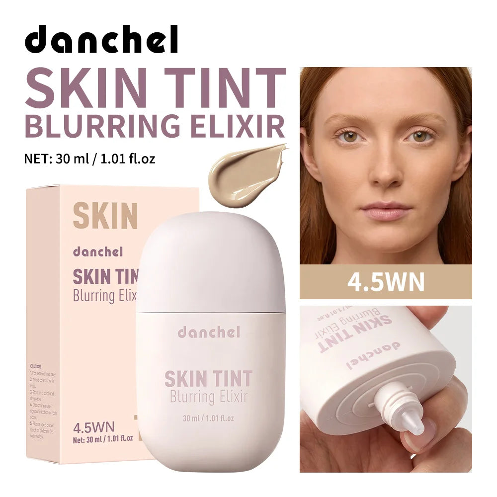 Skin Tint Blurring Elixir Foundation Lightweight & Breathable Blur Pores Fine Lines Hydrating Coverage Face Makeup for All Skin