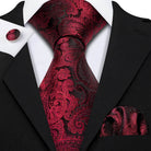 Red Silk Tie Set for Men: Burgundy, Maroon, & More - VacationGrabs
