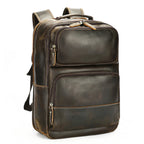 Retro Genuine Leather Double-Shoulder Backpack - European Retro Style