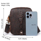 Men’s Vertical Leather Single Shoulder Crossbody Bag - VacationGrabs