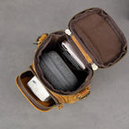 Vintage Leather Crossbody Sling Bag for Men with Belt Loop