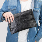 Genuine Leather Fashion Clutch Bag for Men with Phone Pouch & Wallet - VacationGrabs