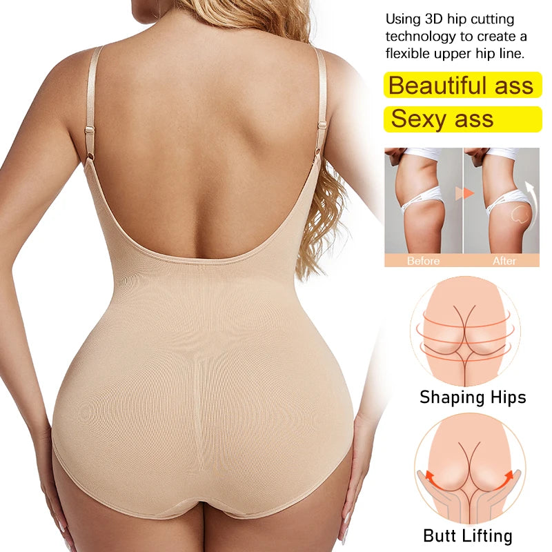 Women's Open Crotch Bodysuit Shapewear Corset Tank Top