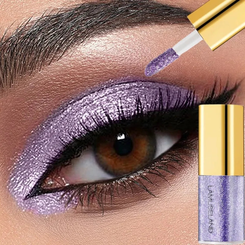 Silver Shimmer Liquid Eyeshadow, Waterproof Glitter Highlighter