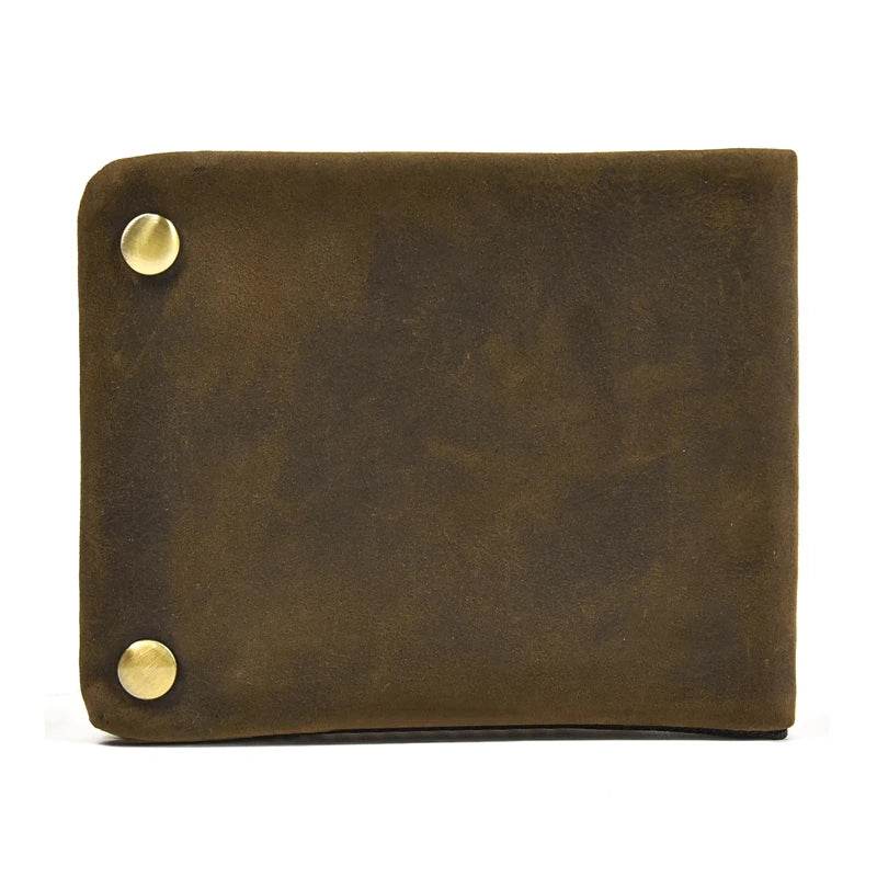 Vintage Zipper Leather Trifold Wallet Men & Women Luxury Design - VacationGrabs