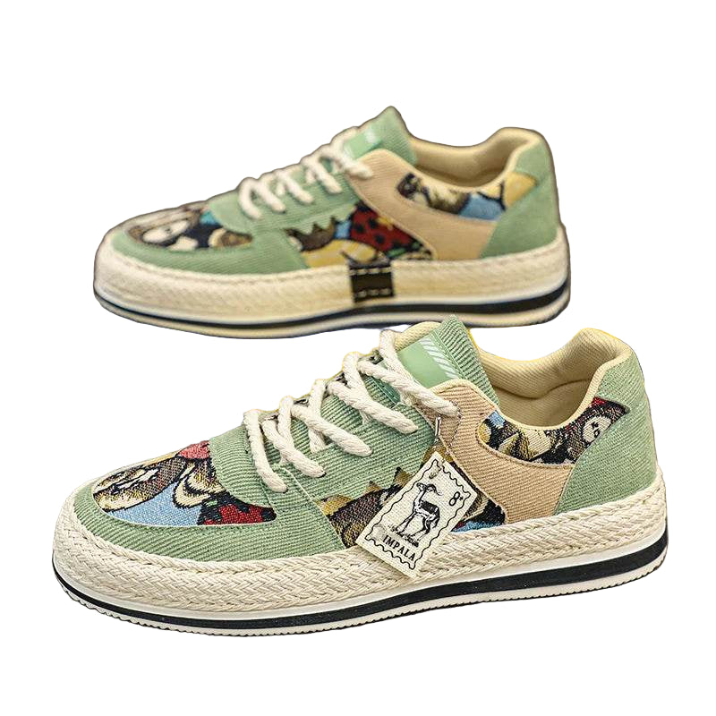 Men’s Sneakers Skateboard Platform Cartoon Graphic Shoes - VacationGrabs