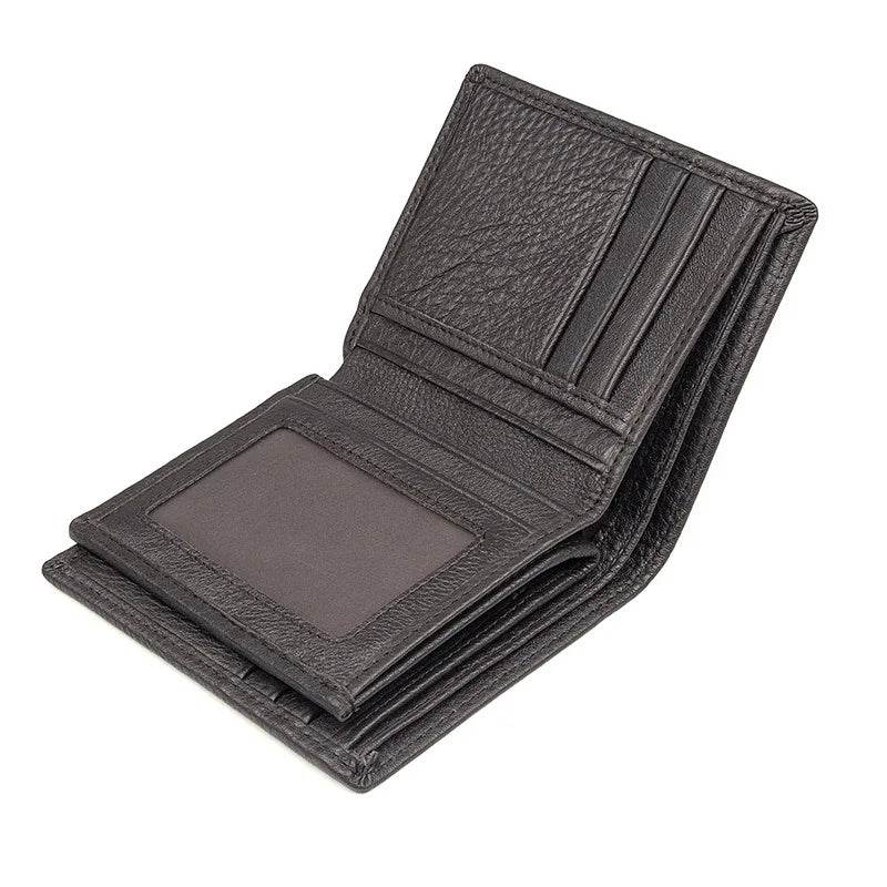 Men’s Leather Bifold Wallet for Cards Multi-slot Cash Clip - VacationGrabs
