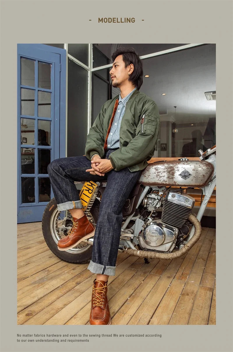 Red Tornado Selvedge Denim Jeans Loose Fit Straight Leg Pants Amekaji