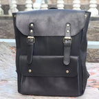 VacationGrabs Mochila de viaje de cuero genuino para hombre