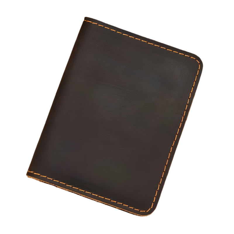 Men’s Simple Design Small Wallet Genuine Leather Short Purse - VacationGrabs