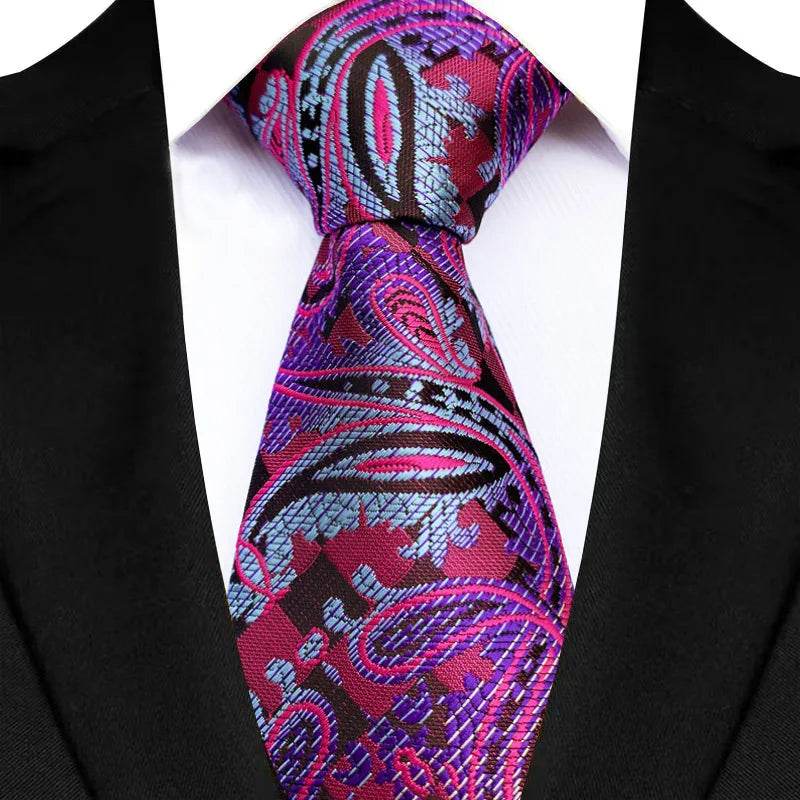 Luxury Floral Paisley Tie Set for Men - VacationGrabs