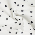 VacationGrabs Polka Dot Floor-length Chiffon Skirt French Style Ruffled Mesh A-line Skirts Elegant Maxi Bottoms High Waist Streetwear