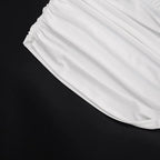 VacationGrabs Women Bodycon Mini Dress Deep V Neck Backless Ruched Sleeveless Satin Dresses Evening Party Club Night Out Holiday Wear