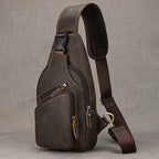 Men's Vintage Genuine Leather Crossbody Sling Bag