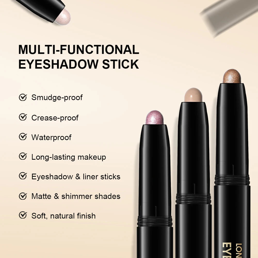 Waterproof Shimmer Eyeshadow & Eyeliner Stick Pencil