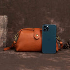 Women’s Leather Crossbody Bag Retro Messenger Phone Sling - VacationGrabs