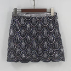 VacationGrabs Sequined Skirts for Women Chic Casual Skirts Summer New Party Clubwear Fashion Female High Waist A-Line Skirts