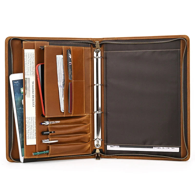 Funda para iPad de piel genuina Crazy Horse de 12.9"