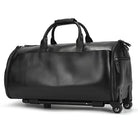 Large Capacity Leather Trolley Bag – Rolling Business Handbag - VacationGrabs