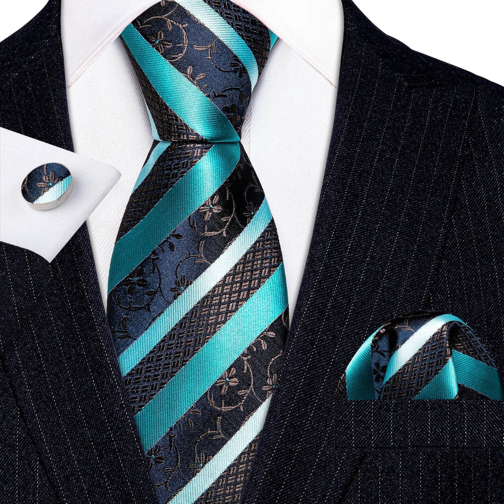 Green Silk Tie Set for Men: Multiple Shades Available - VacationGrabs