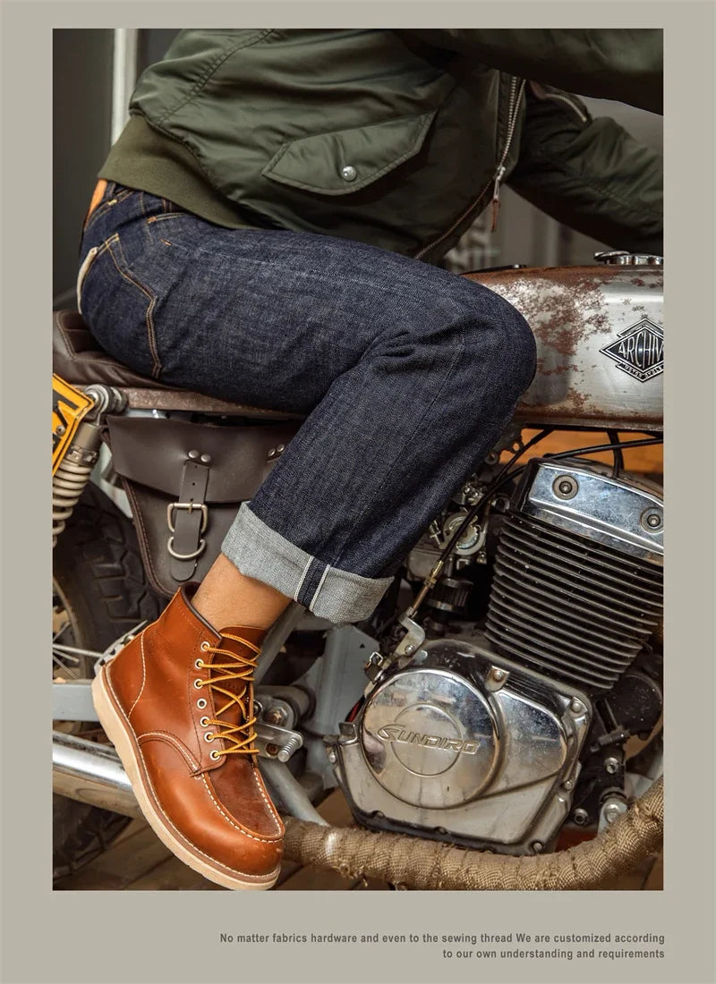 Red Tornado Selvedge Denim Jeans Loose Fit Straight Leg Pants Amekaji