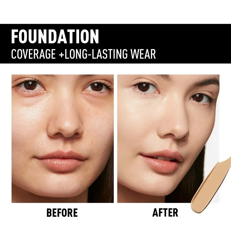 Waterproof Sweat-Proof Liquid Foundation, Long-Lasting Cream