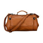 Luxury Leather Carry On Luggage Bag Real Cowskin Travel Duffle - VacationGrabs