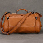 Top Grade Black Coffee Genuine Leather Travel Bag Anti-Theft Design - VacationGrabs