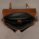 Cowhide Leather Briefcase – A4 Document & Laptop Shoulder Bag - VacationGrabs