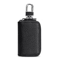 Crazy Horse Leather Double Zipper Key Chain Bag for Car/Home Keys - VacationGrabs