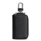 Crazy Horse Leather Double Zipper Key Chain Bag for Car/Home Keys - VacationGrabs