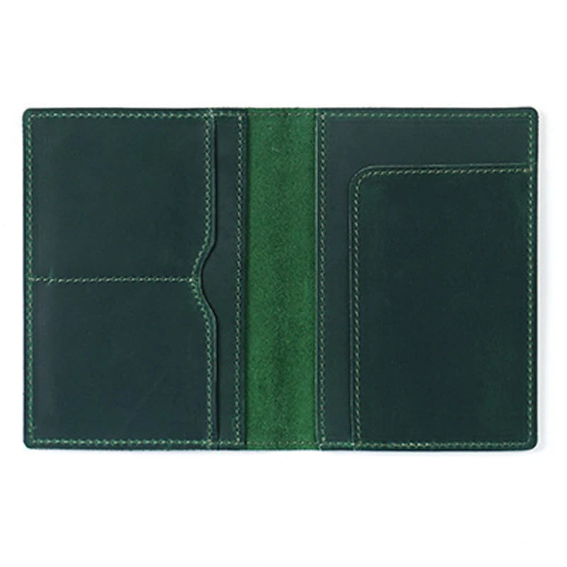 Genuine Leather Passport Holder - Vintage Travel Wallet, Handmade, RFID Blocking Cover