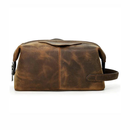 Premium Genuine Leather Travel Toiletry Bag - VacationGrabs