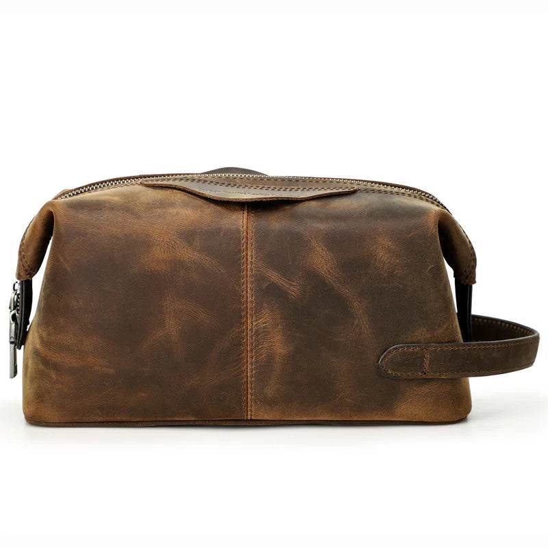 Premium Genuine Leather Travel Toiletry Bag - VacationGrabs