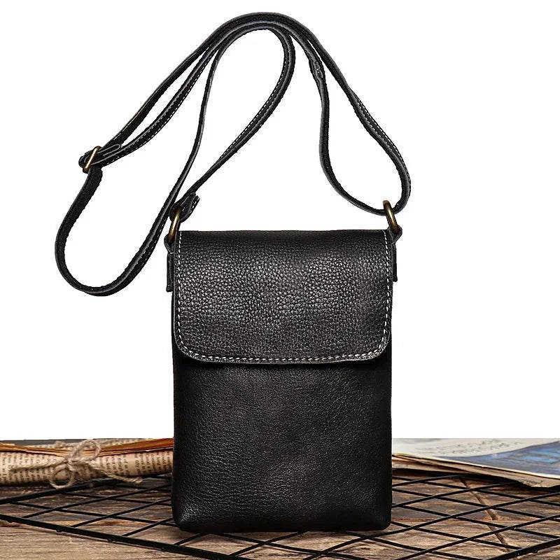 Genuine Leather Cellphone Pouch Crossbody Bag for Men & Women - VacationGrabs