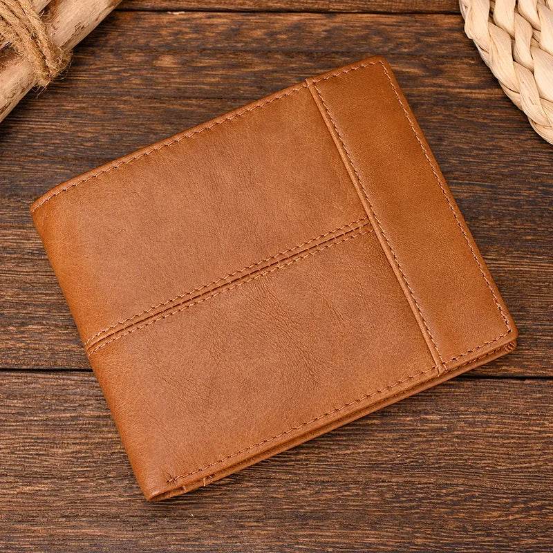 Fashion Men's Business Wallet Thin Purse With Coins Pocket Black Brown - VacationGrabs