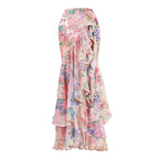 Vintage Floral One Piece Swimwear +Wrap - VacationGrabs