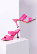 New Crush Quilted Spool Heel Sandals