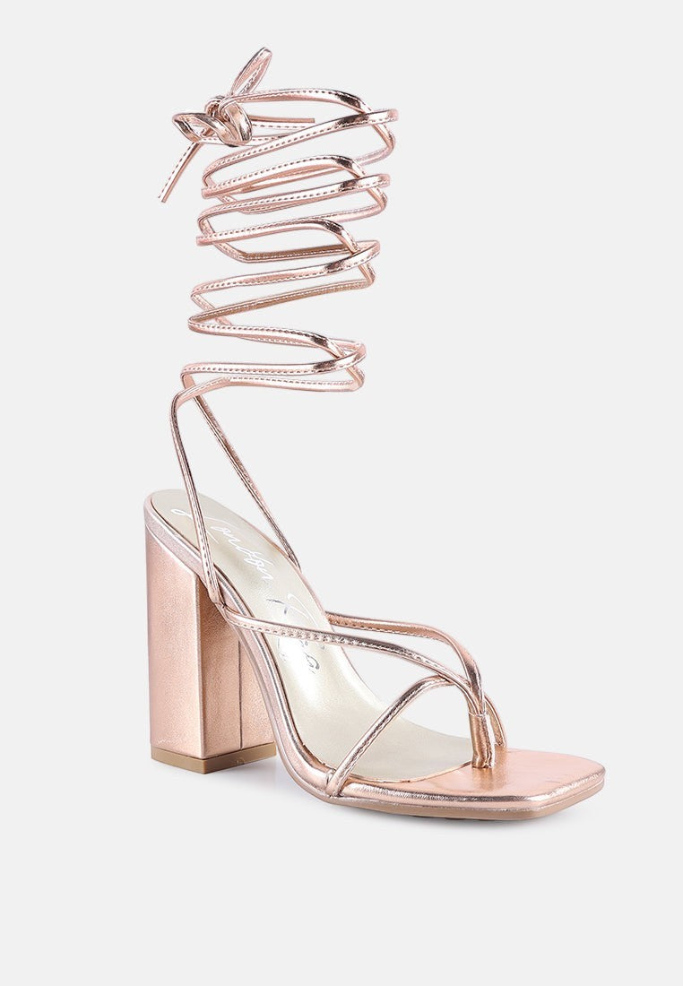 Shewolf Lace Up High Heel Sandals